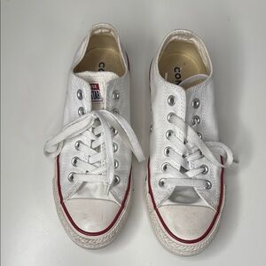 Converse Kids White and Red Sneakers